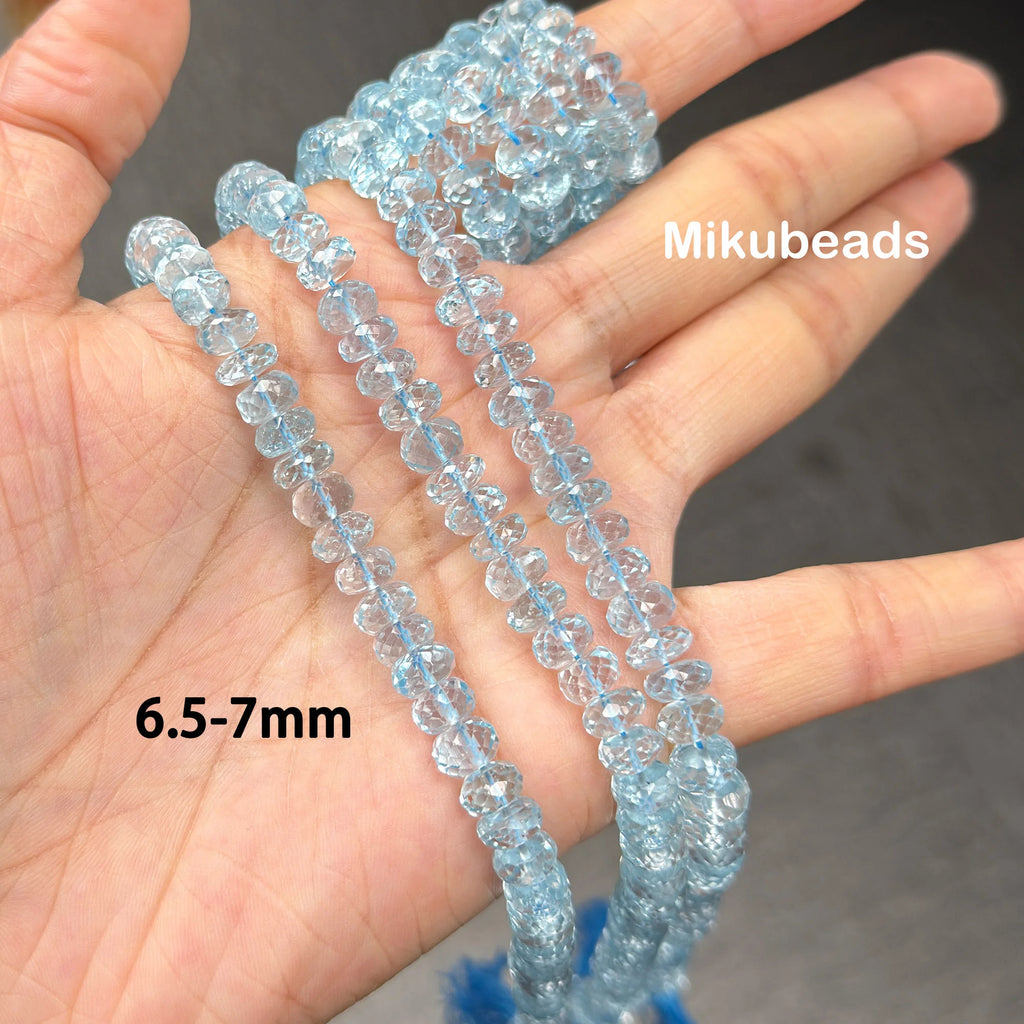 Blue Topaz Rondelle Beads-ToShay.org