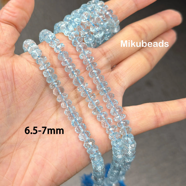 Blue Topaz Rondelle Beads-ToShay.org