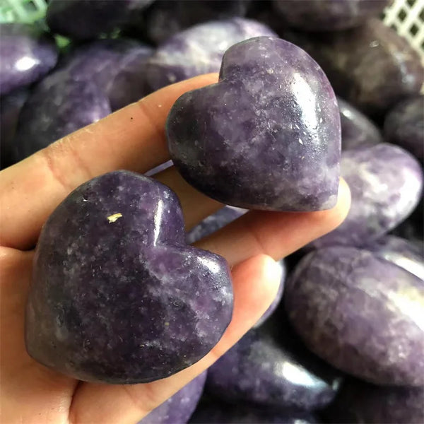 Purple Lepidolite Heart-ToShay.org