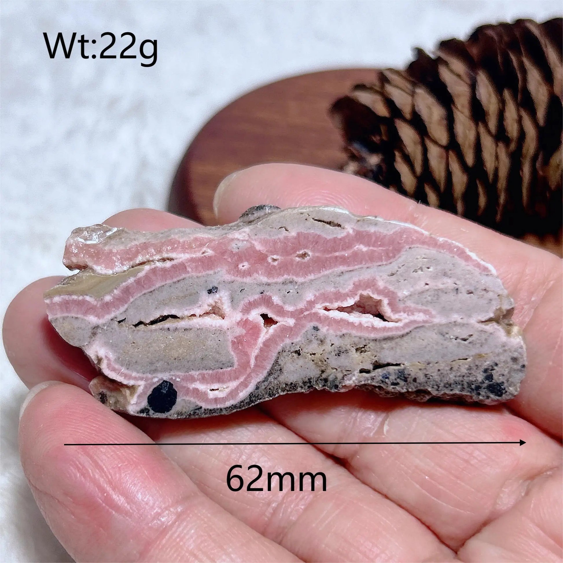 Pink Rhodochrosite Slice-ToShay.org