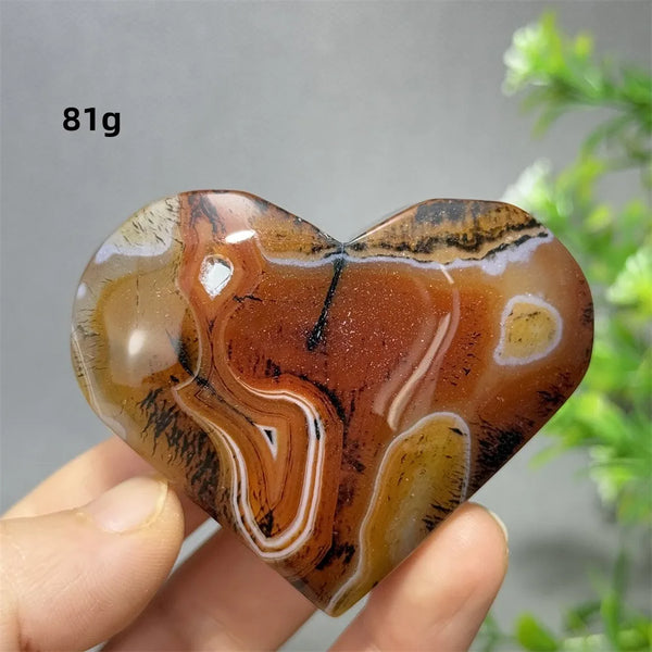 Red Striped Agate Heart-ToShay.org