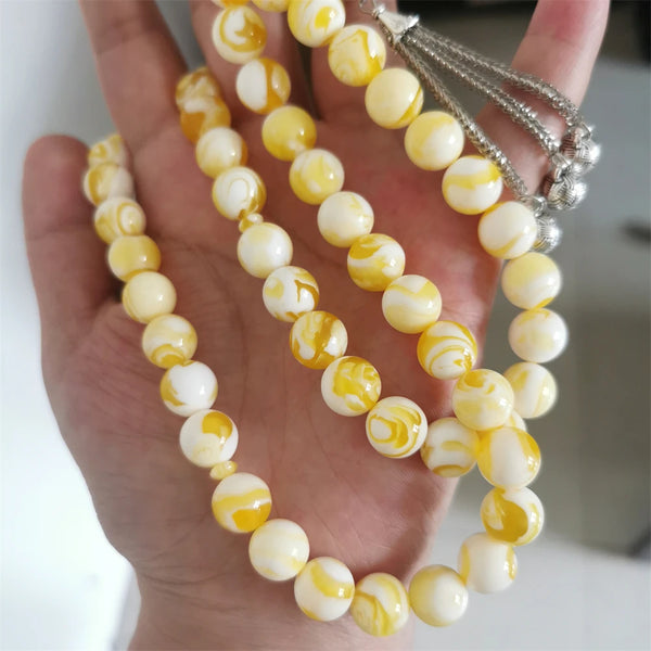 Yellow Amber Prayer Beads-ToShay.org