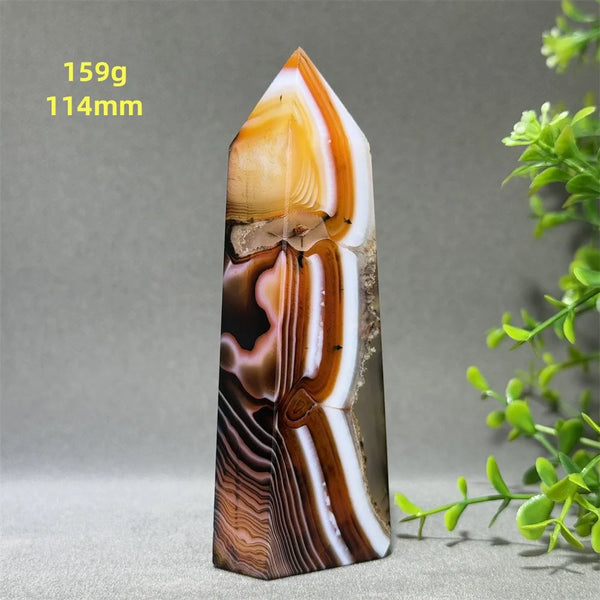 Black Red Striped Agate Obelisk-ToShay.org