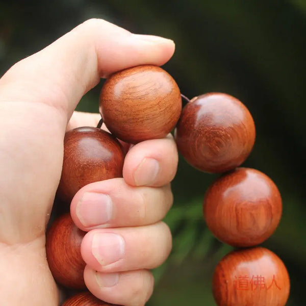 Wood Pear Buddha Necklace-ToShay.org