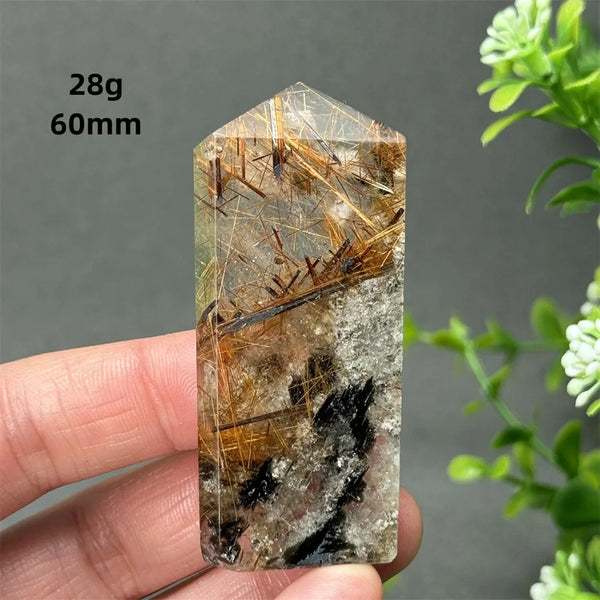 Gold Red Hair Crystal Point-ToShay.org