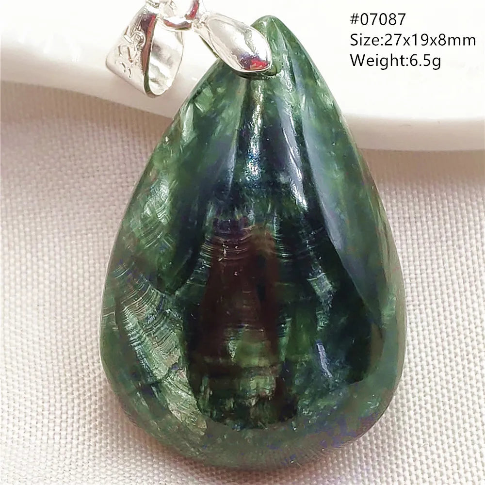 Green Seraphinite Pendant-ToShay.org