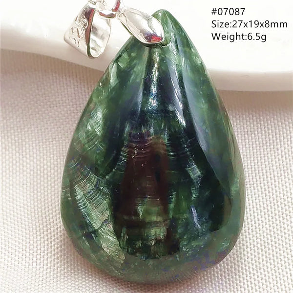 Green Seraphinite Pendant-ToShay.org