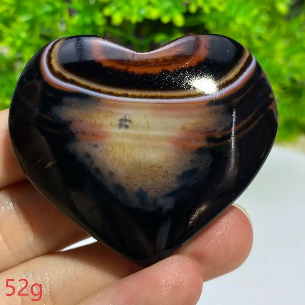 Black Agate Geode Heart-ToShay.org