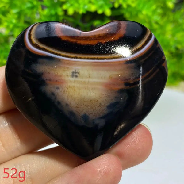 Black Agate Geode Heart-ToShay.org