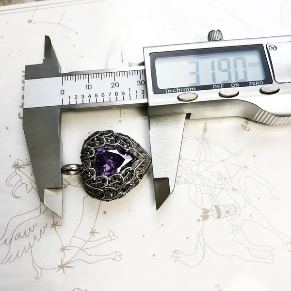 Purple Winged Heart Pendant-ToShay.org