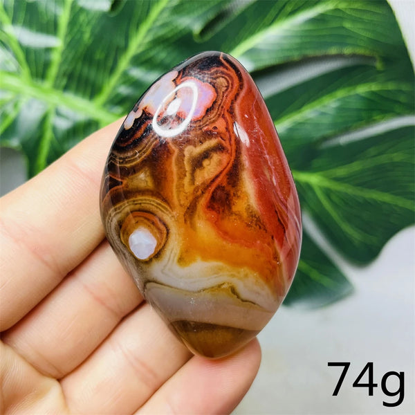 Red Agate Palm Stones-ToShay.org