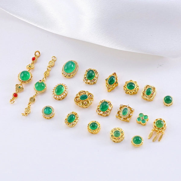 Gold Chrysoprase Bead-ToShay.org