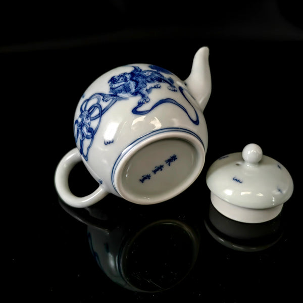 Blue White Ceramic Teapot-ToShay.org