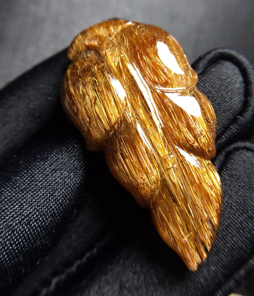 Copper Rutilated Quartz Leaf-ToShay.org