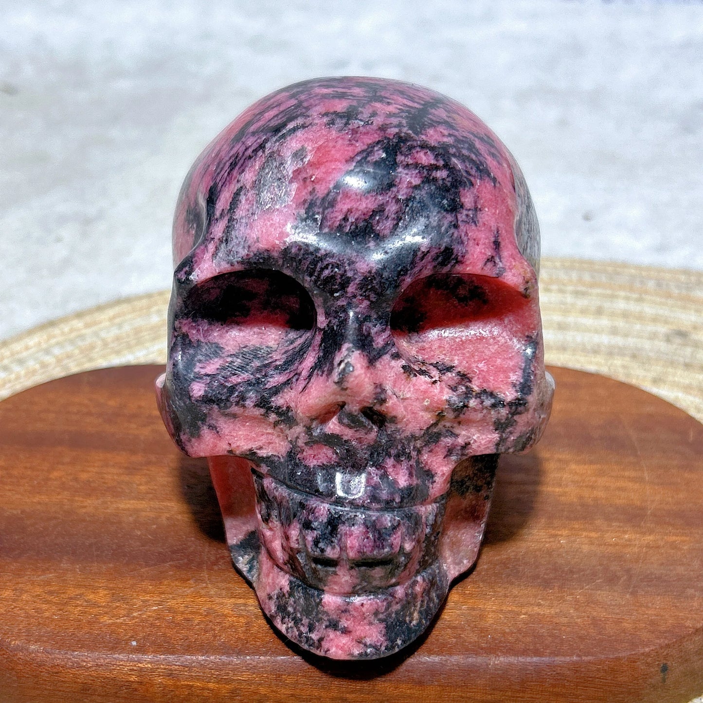 Pink Rhodonite Skull-ToShay.org