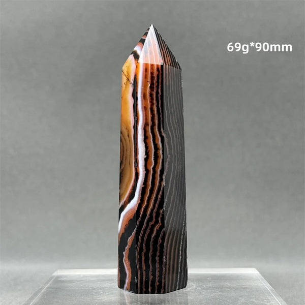 Black Red Striped Agate Wand-ToShay.org