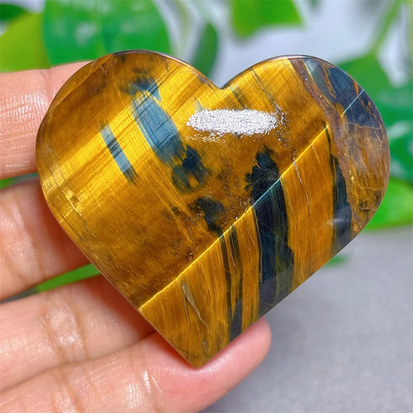 Yellow Blue Tiger Eye Heart-ToShay.org