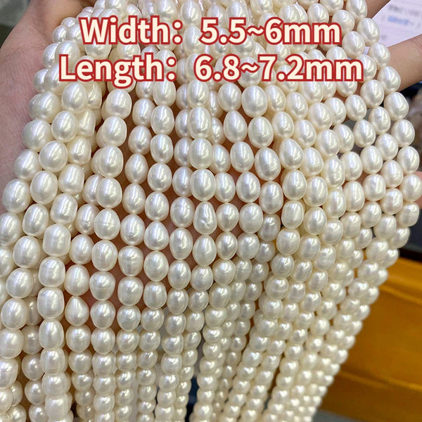 White Pearl Rice Beads-ToShay.org