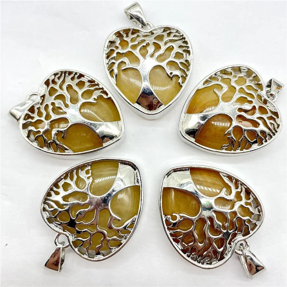 Mixed Crystal Quartz Tree Pendants-ToShay.org