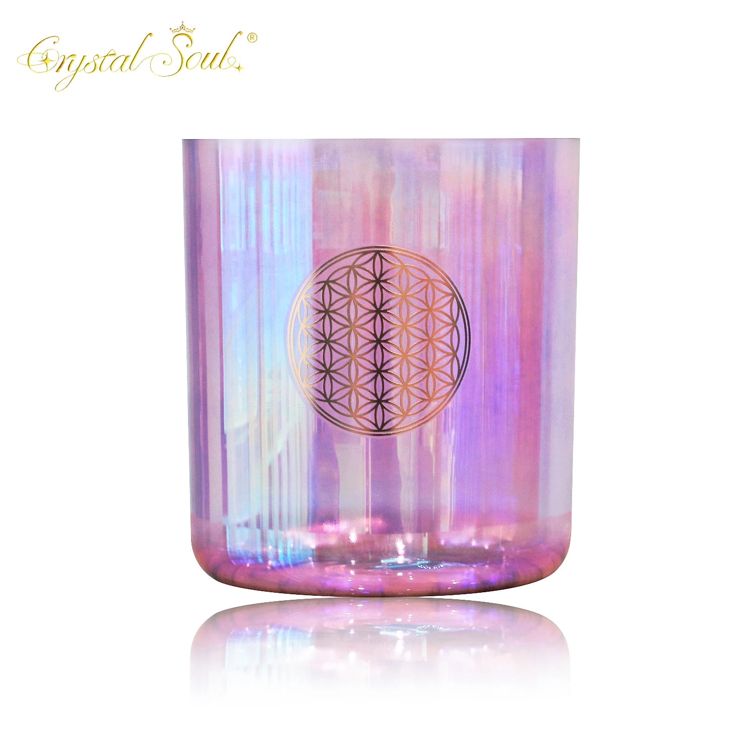 Crystal Soul Clear Alchemy Crystal Bowl with Classic Purple Customized Pattern Source Factory-ToShay.org