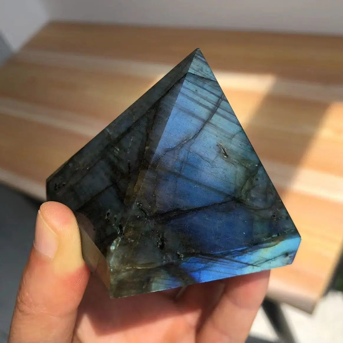 Blue Labradorite Pyramid-ToShay.org