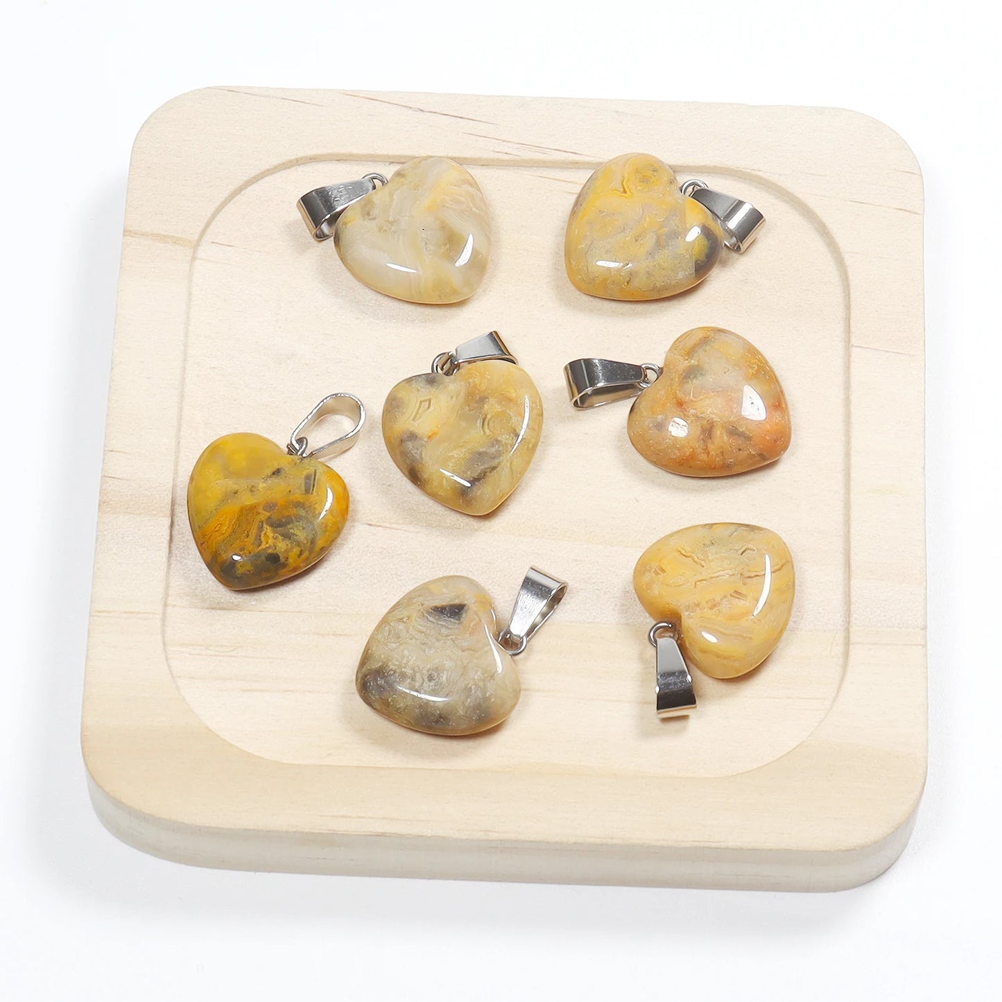 Mixed Crystal Heart Pendants-ToShay.org