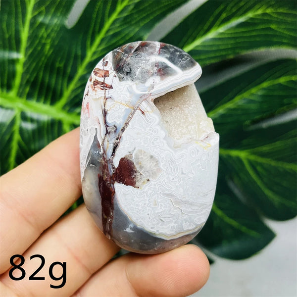 Red Crazy Agate Palm Stone-ToShay.org