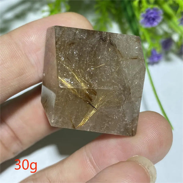Gold Rutilated Hair Crystal-ToShay.org