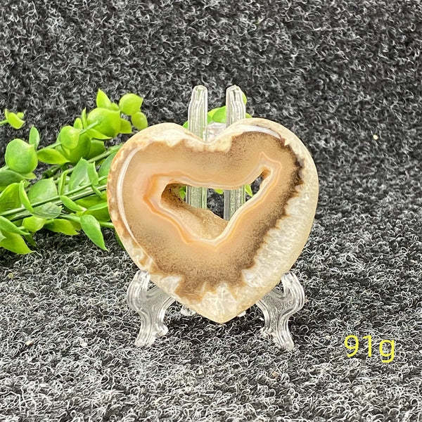 Red Agate Geode Heart-ToShay.org