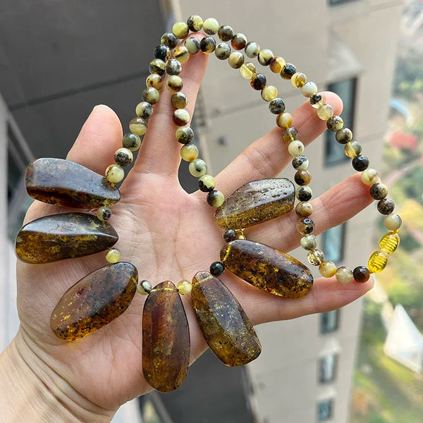 Yellow Amber Necklace-ToShay.org