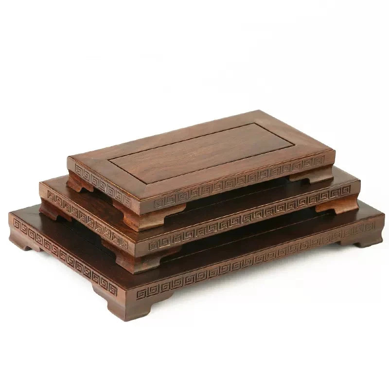 Mahogany Carved Wood Base-ToShay.org