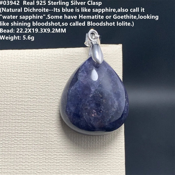 Red Blue Cordierite Pendants-ToShay.org