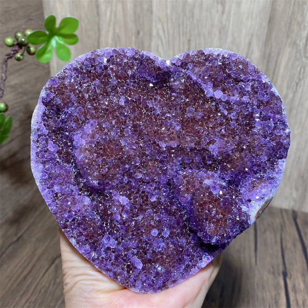 Purple Amethyst Cluster Heart-ToShay.org