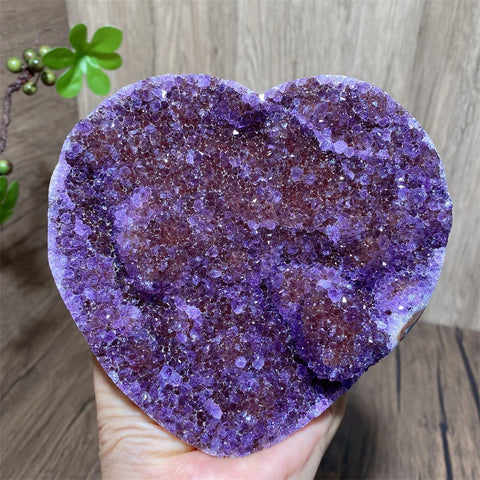 Purple Amethyst Cluster Heart-ToShay.org