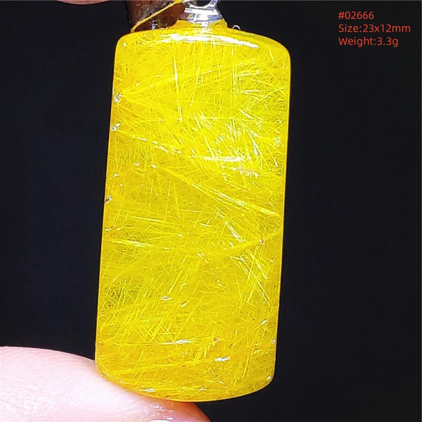 Gold Rutilated Quartz Pendant-ToShay.org