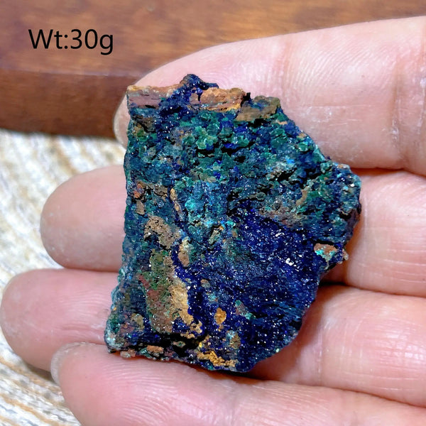 Blue Chrysocolla with Azurite Stone-ToShay.org