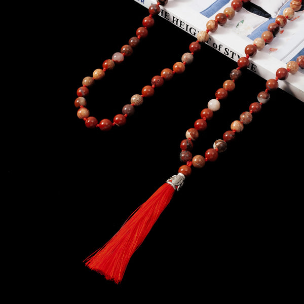 Red Agate Mala Beads-ToShay.org