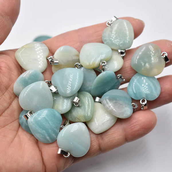 Mixed Crystal Heart Pendants-ToShay.org