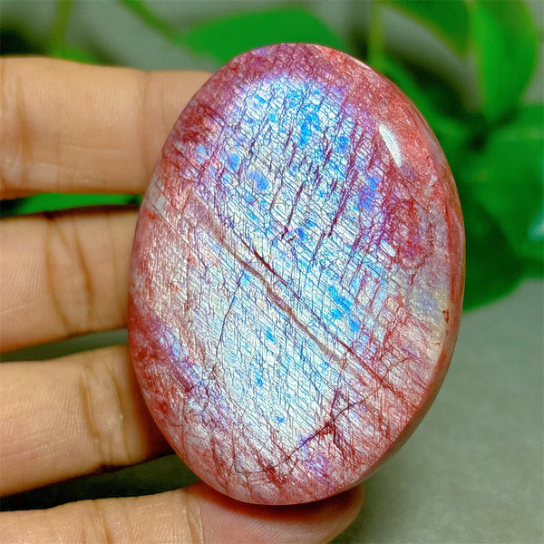 Red Moonstone Palm Stone-ToShay.org