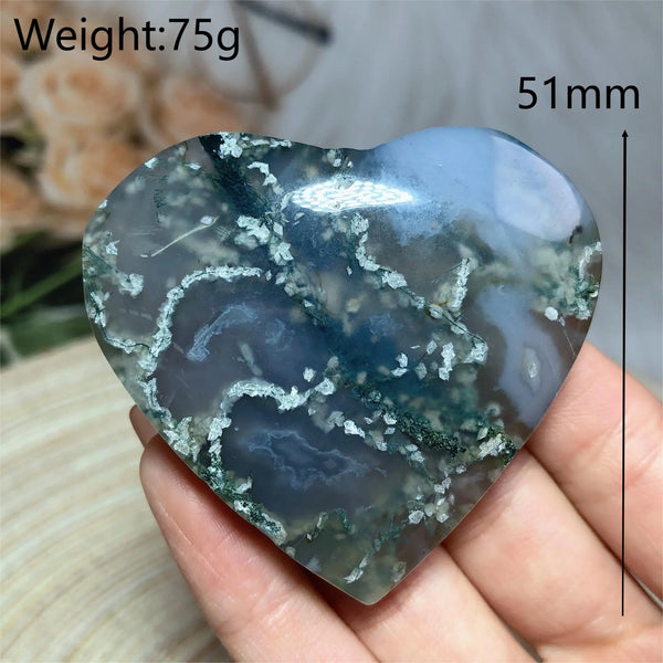 Green Moss Agate Heart-ToShay.org