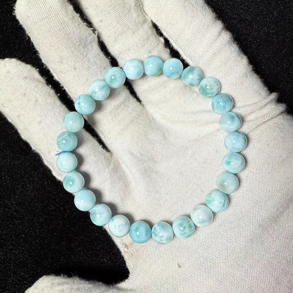 Blue Larimar Bead Bracelet-ToShay.org