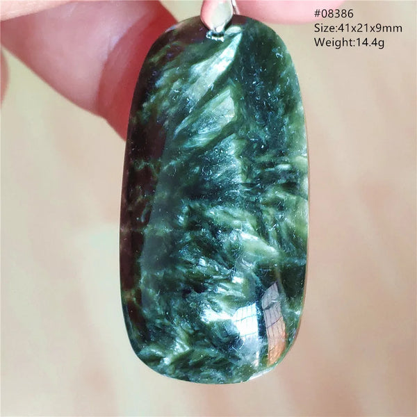 Green Seraphinite Pendant-ToShay.org