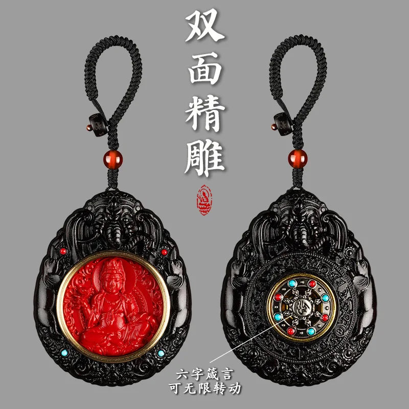 Red Cinnabar Buddha Pendant-ToShay.org
