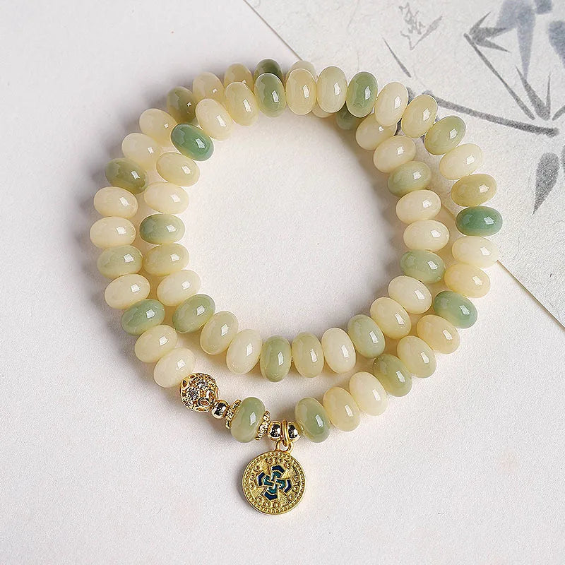 White Bodhi Abacus Beads-ToShay.org