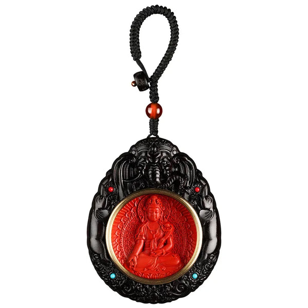 Red Cinnabar Buddha Pendant-ToShay.org