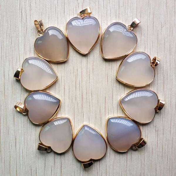 Mixed Crystal Heart Pendants-ToShay.org