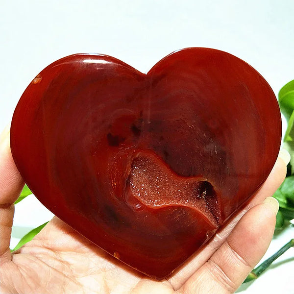 Red Agate Geode Heart-ToShay.org