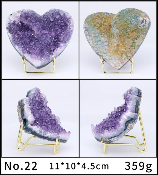 Purple Agate Amethyst Heart-ToShay.org