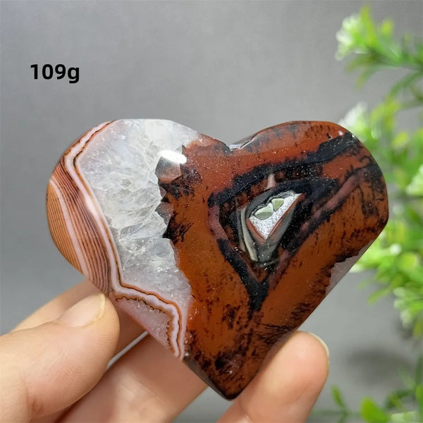 Red Striped Agate Heart-ToShay.org