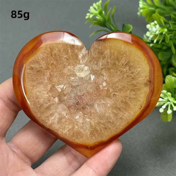 Red Agate Geode Heart-ToShay.org